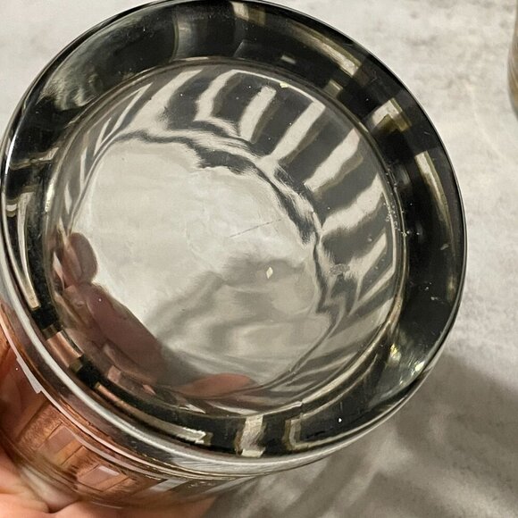 Vintage Culver 22K Gold Greek Key Barware Double Old Fashioned Glasses Set of 3 - Picture 6 of 7